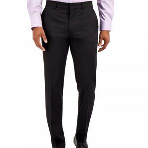 Kenneth Cole Reaction Suit Separate Black Pants, Flat Front, 34x30